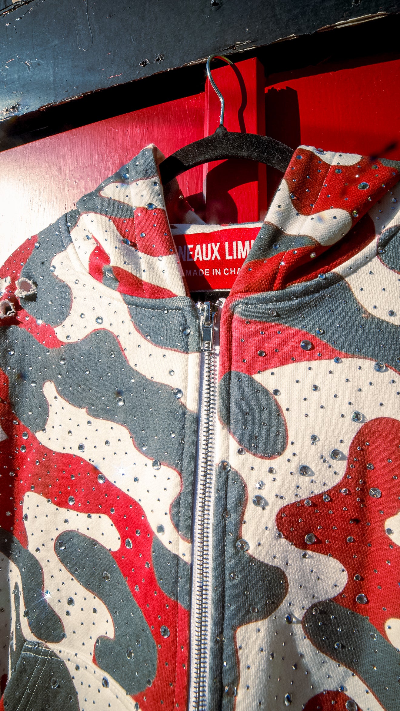 Militia Rhinestone Hoodie